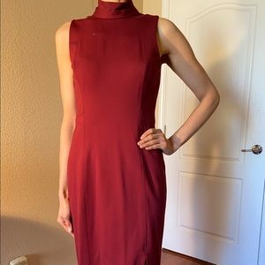 Sleek Burgundy Dress